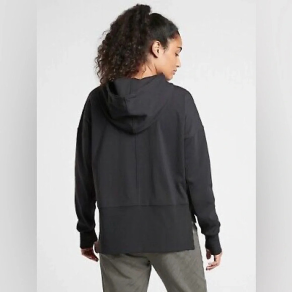ATHLETA (Fall 2020) Mission Hoodie Black Sweatshirt size S - Picture 6 of 8